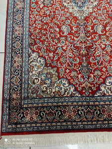 Tapis Cachemire soie noué main n°28_155×92