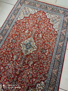 Tapis Cachemire soie noué main n°28_155×92