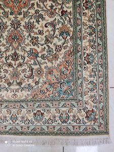 Tapis Cachemire soie tissé main n°55_157×92