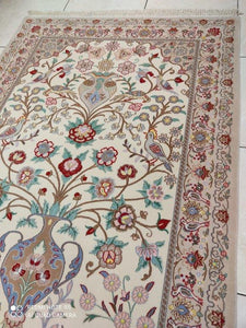 Tapis Ispahan fait main n°16014_165×110