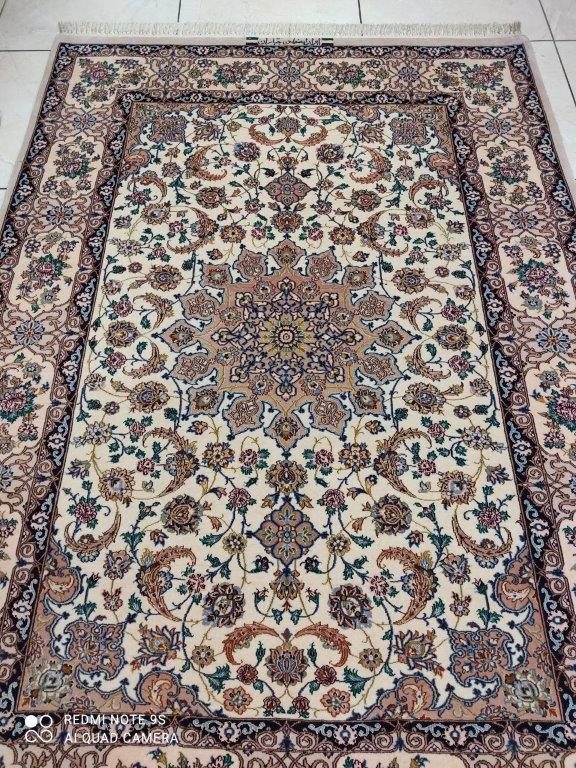 Tapis Ispahan fait main n°650_165×117