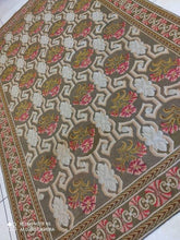 Charger l&#39;image dans la galerie, TAPIS ANTIQUE Français Gobelins fait main_180×130
