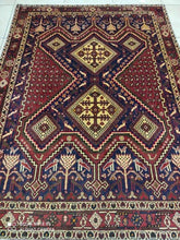 Charger l&#39;image dans la galerie, Tapis Afchar fait main n°17412_180×135
