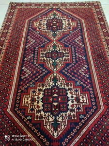 Tapis Afchar fait main n°17289_185×130