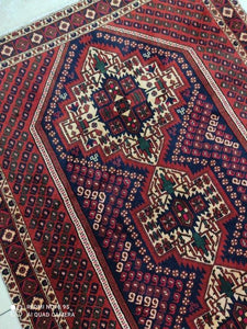 Tapis Afchar fait main n°17289_185×130