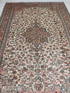 Tapis Cachemire soie noué main n°205_186×126