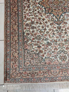 Tapis Cachemire soie noué main n°205_186×126