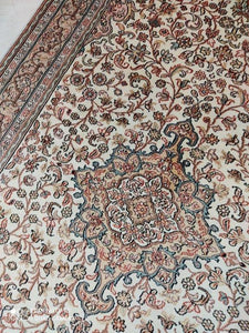Tapis Cachemire soie noué main n°205_186×126