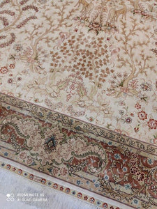 Tapis Hereke soie tissé main n°2000_186×126