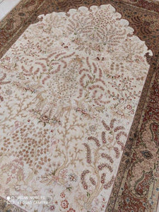 Tapis Hereke soie tissé main n°2000_186×126