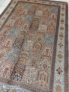 Tapis Cachemire soie tissé main n°112_190×126