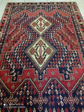Charger l&#39;image dans la galerie, Tapis Afchar fait main n°17409_190×132
