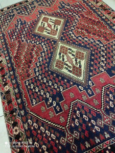 Tapis Afchar fait main n°17409_190×132
