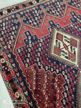 Charger l&#39;image dans la galerie, Tapis Afchar fait main n°17409_190×132
