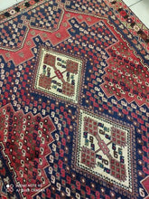 Charger l&#39;image dans la galerie, Tapis Afchar fait main n°17409_190×132
