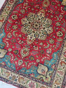 Tapis Antique Tabriz noué main n°19183_192×140