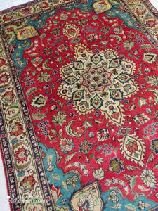 Tapis Antique Tabriz noué main n°19183_192×140