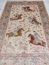 Charger l&#39;image dans la galerie, Tapis Ghom soie tissé main n°19756_194×128
