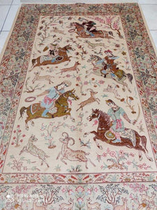 Tapis Ghom soie tissé main n°19756_194×128