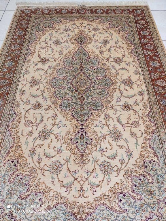 Tapis Ghom soie tissé main n°11699_195×135