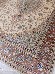 Tapis Ghom soie tissé main n°11699_195×135