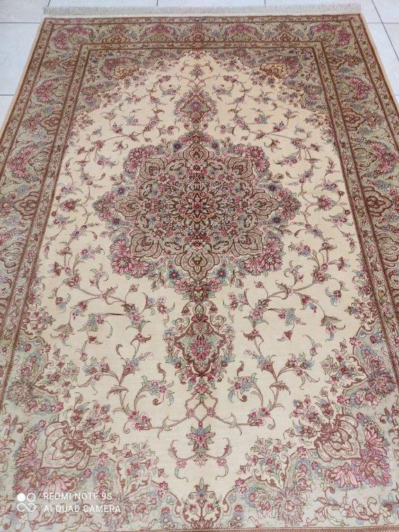 Tapis Ghom soie tissé main n°18227_199×130