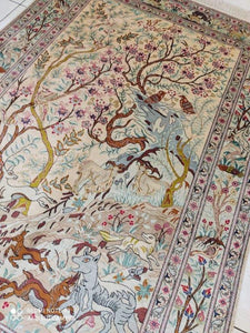 TAPIS Ghom soie noué main n°16663_200×133