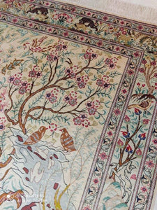 TAPIS Ghom soie noué main n°16663_200×133