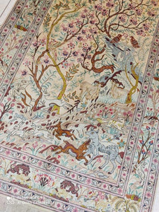 TAPIS Ghom soie noué main n°16663_200×133