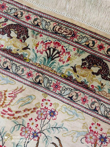 TAPIS Ghom soie noué main n°16663_200×133