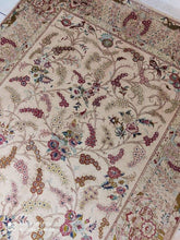 Charger l&#39;image dans la galerie, Tapis Ghom soie tissé main n°14491_205×130
