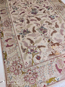 Tapis Ghom soie tissé main n°14491_205×130