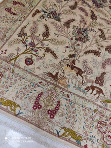 Tapis Ghom soie tissé main n°14491_205×130