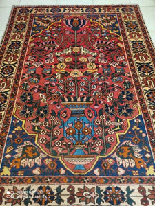 Tapis Antique Bakhtiar tissé main n°10238_205×150