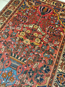 Tapis Antique Bakhtiar tissé main n°10238_205×150