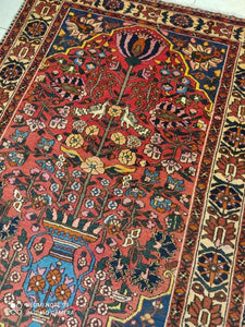 Tapis Antique Bakhtiar tissé main n°10238_205×150