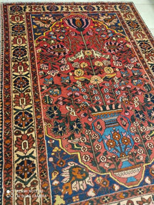 Tapis Antique Bakhtiar tissé main n°10238_205×150