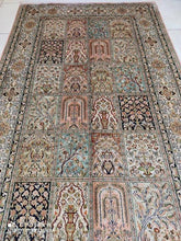 Charger l&#39;image dans la galerie, Tapis Cachemire soie tissé main n°859_210×125
