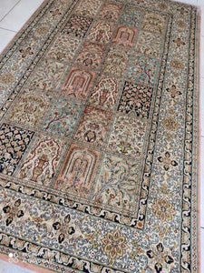 Tapis Cachemire soie tissé main n°859_210×125