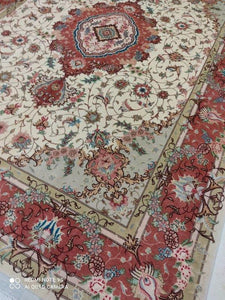 Tapis Tabriz noué main n°15321_210×152