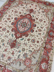 Tapis Tabriz noué main n°15321_210×152
