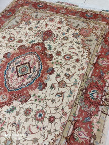 Tapis Tabriz noué main n°15321_210×152