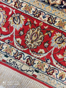 TAPIS ISPAHAN signé tissé main n°11790_236×150