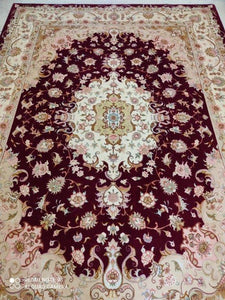 Tapis Tabriz Panja Raj tissé main n°15991_236×167