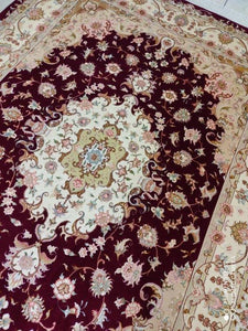 Tapis Tabriz Panja Raj tissé main n°15991_236×167
