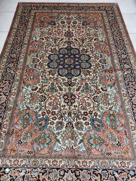 Tapis Cachemire soie noué main n°31_249×155