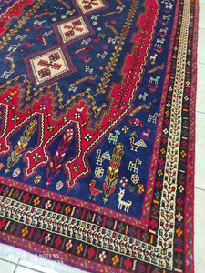 Tapis Afchar tissé main n°16997_268×170