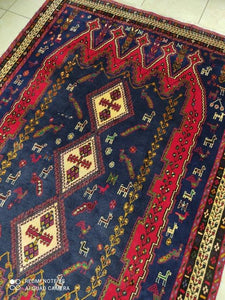 Tapis Afchar tissé main n°16997_268×170