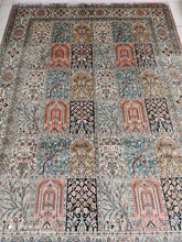 Charger l&#39;image dans la galerie, Grand Tapis Cachemire soie noué main n°16_276×191
