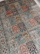 Charger l&#39;image dans la galerie, Grand Tapis Cachemire soie noué main n°16_276×191
